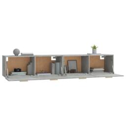 Berkfield Home Wall Cabinets 2 pcs Concrete Grey 100x36.5x35 cm Engineered Wood - thumbnail 4