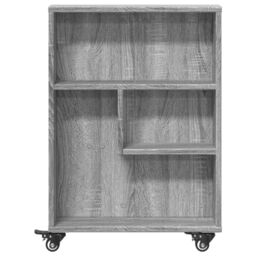 Berkfield Home Narrow Storage Trolley Grey Sonoma 48x13x68 cm Engineered Wood - Size: 48 x 13 x 68 cm - thumbnail 4