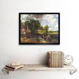 "Artery8 Constable The Hay Wain Landscape Painting 12x16"" Framed Wall Art Print in Green - Size: W12"" x H16""" - thumbnail 2