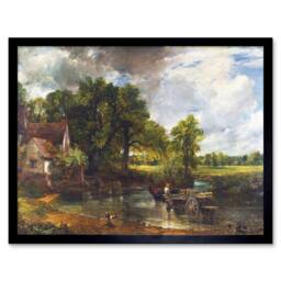 "Artery8 Constable The Hay Wain Landscape Painting 12x16"" Framed Wall Art Print in Green - Size: W12"" x H16""" - thumbnail 1