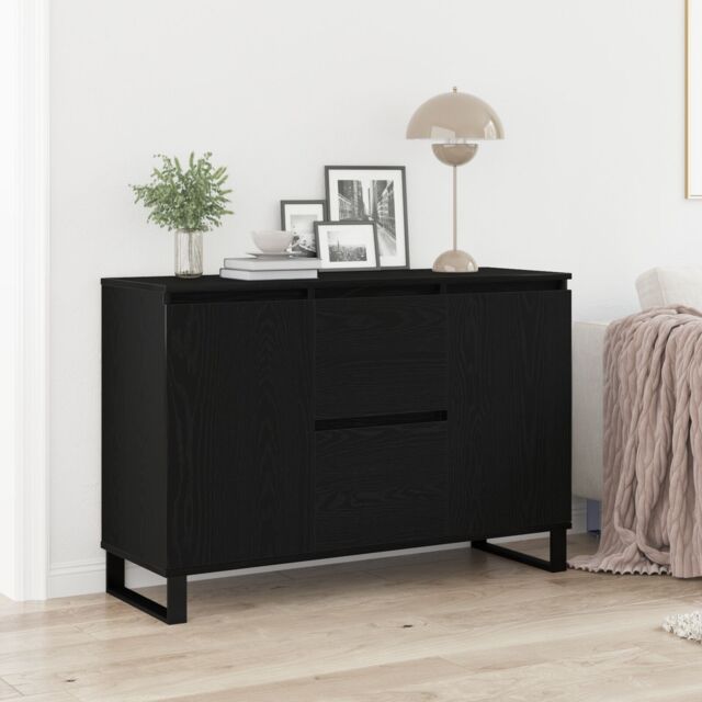Berkfield Home Sideboard Black Oak 104x35x70 cm Engineered Wood - Size: 104 x 35 x 70 cm - image 1