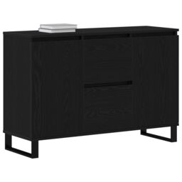 Berkfield Home Sideboard Black Oak 104x35x70 cm Engineered Wood - Size: 104 x 35 x 70 cm - thumbnail 3