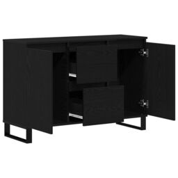 Berkfield Home Sideboard Black Oak 104x35x70 cm Engineered Wood - Size: 104 x 35 x 70 cm - thumbnail 5