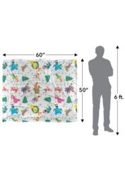 Sesame Street Tangled Lights Pattern Silky Touch Super Soft Throw Blanket 152 X 127 cm in White - thumbnail 5
