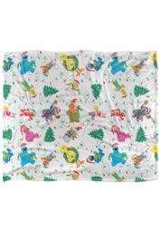 Sesame Street Tangled Lights Pattern Silky Touch Super Soft Throw Blanket 152 X 127 cm in White - thumbnail 1