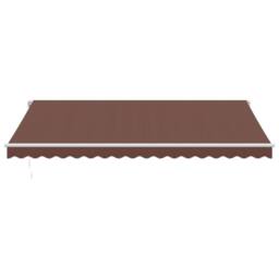 Berkfield Home Manual Retractable Awning Brown 450x300 cm - thumbnail 3