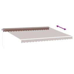Berkfield Home Manual Retractable Awning Brown 450x300 cm - thumbnail 5