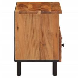 Berkfield Home TV Cabinet 70x33x46 cm Solid Wood Acacia in Brown - Size: 70 x 33 x 46 cm - thumbnail 6