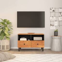 Berkfield Home TV Cabinet 70x33x46 cm Solid Wood Acacia in Brown - Size: 70 x 33 x 46 cm - thumbnail 3
