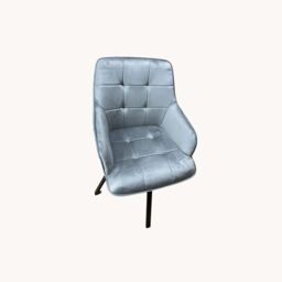 Interior Emporium Ltd 2x Swivel Dining Chairs, Padded Velvet Seat, Modern Kitchen, Rotatable Metal Leg ( Black ) - thumbnail 3