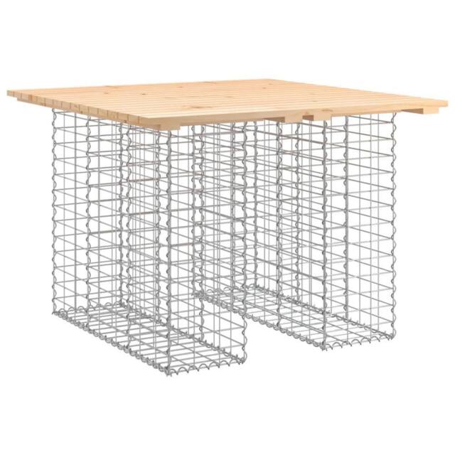 Berkfield Home Garden Bench Gabion Design 100x102x72 cm Solid Wood Pine in Brown - Size: 100 x 102 x 72 cm - image 1