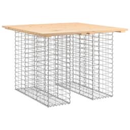 Berkfield Home Garden Bench Gabion Design 100x102x72 cm Solid Wood Pine in Brown - Size: 100 x 102 x 72 cm - thumbnail 1