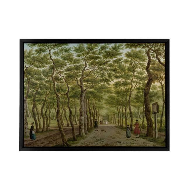 "Artery8 La Fargue Herepad In The Hague Framed Canvas Wall Art Print in Green - Size: W24"" x H32""" - image 1