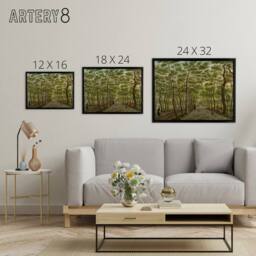 "Artery8 La Fargue Herepad In The Hague Framed Canvas Wall Art Print in Green - Size: W24"" x H32""" - thumbnail 4