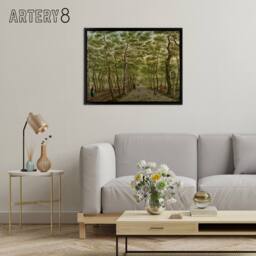 "Artery8 La Fargue Herepad In The Hague Framed Canvas Wall Art Print in Green - Size: W24"" x H32""" - thumbnail 3