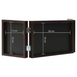 Berkfield Home Trifold Photo Frame Collage Dark Brown 28x18 cm+2x - Size: 28x18 cm - thumbnail 7