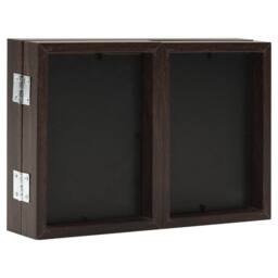 Berkfield Home Trifold Photo Frame Collage Dark Brown 28x18 cm+2x - Size: 28x18 cm - thumbnail 4