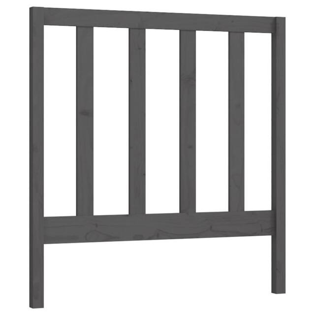 Berkfield Home Bed Headboard Grey 96x4x100 cm Solid Wood Pine - Size: 96 x 4 x 100 cm - image 1
