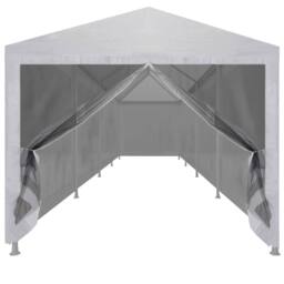 Berkfield Home Party Tent with 10 Mesh Sidewalls 12x3 m in White - thumbnail 1