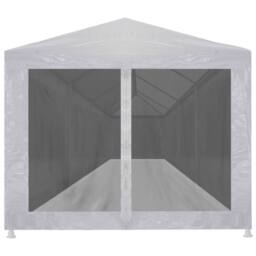 Berkfield Home Party Tent with 10 Mesh Sidewalls 12x3 m in White - thumbnail 3