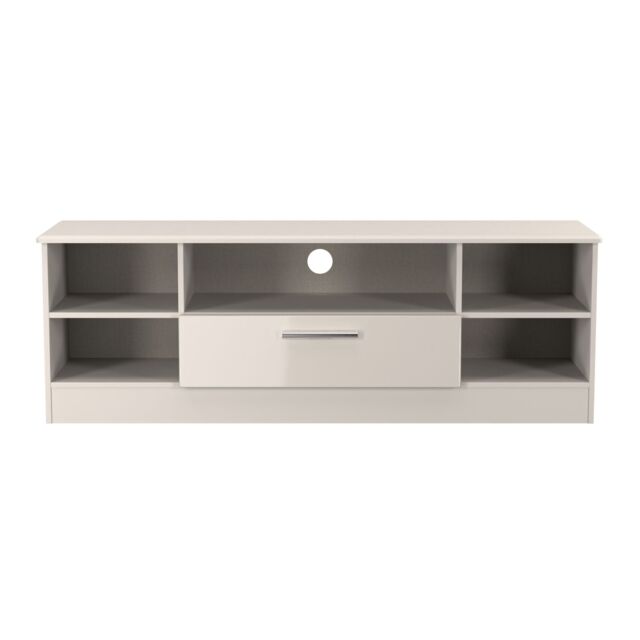 Ready Assembled 2 U Windsor Wide 1 Drawer TV & Media Unit (Ready Assembled) in Taupe - image 1