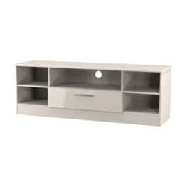 Ready Assembled 2 U Windsor Wide 1 Drawer TV & Media Unit (Ready Assembled) in Taupe - thumbnail 3