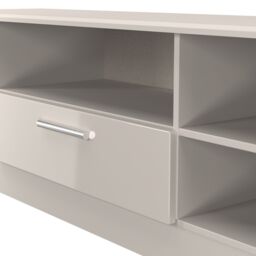Ready Assembled 2 U Windsor Wide 1 Drawer TV & Media Unit (Ready Assembled) in Taupe - thumbnail 4
