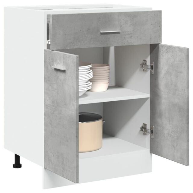 Berkfield Home Drawer Bottom Cabinet Lyon Concrete Grey 60x46x81.5 cm Engineered Wood - image 1