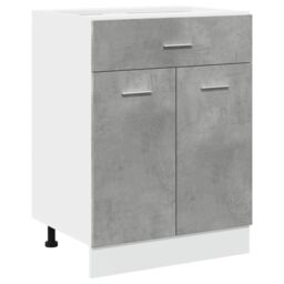 Berkfield Home Drawer Bottom Cabinet Lyon Concrete Grey 60x46x81.5 cm Engineered Wood - thumbnail 2