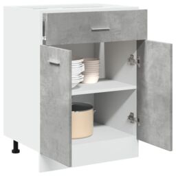 Berkfield Home Drawer Bottom Cabinet Lyon Concrete Grey 60x46x81.5 cm Engineered Wood - thumbnail 1