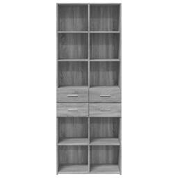 Berkfield Home Highboard Grey Sonoma 70x42.5x185 cm Engineered Wood - thumbnail 4