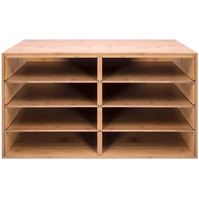 NESTLUNE File A4 Paper Hygrad Large Bamboo Desktop File in Brown - Size: 100 cm x 15 cm - image 1