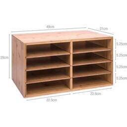 NESTLUNE File A4 Paper Hygrad Large Bamboo Desktop File in Brown - Size: 100 cm x 15 cm - thumbnail 2