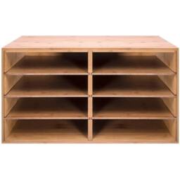NESTLUNE File A4 Paper Hygrad Large Bamboo Desktop File in Brown - Size: 100 cm x 15 cm - thumbnail 1