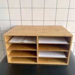 NESTLUNE File A4 Paper Hygrad Large Bamboo Desktop File in Brown - Size: 100 cm x 15 cm - thumbnail 6