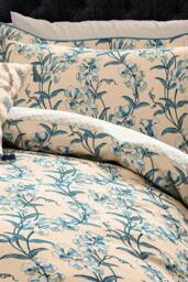 V&A 'Sweet Tendrils' Cotton Duvet Cover Set in Cream - Size: Single - thumbnail 3