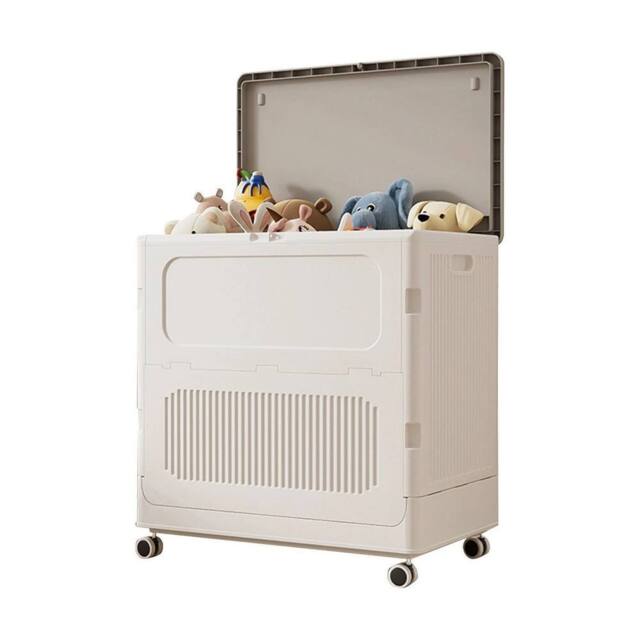VOGREX 123L Heavy Duty Plastic Storage Boxes Containers With Lids in White - image 1