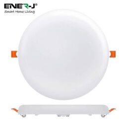 ENER-J 12W Frameless Recessed-Surface Super LED Panel, 105mm, Round, 4000K (pack of 4) in White - Size: 25 cm diameter x 19 cm high - thumbnail 3