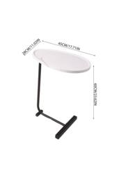 Living and Home Metal Side Table with E1 MDF Tabletop in White - thumbnail 8