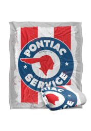 General Motors Pontiac Service Old Sign Silky Touch Super Soft Throw Blanket 152 X 127 cm in White - thumbnail 2