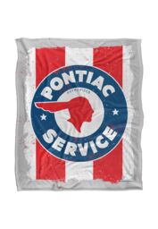 General Motors Pontiac Service Old Sign Silky Touch Super Soft Throw Blanket 152 X 127 cm in White - thumbnail 1