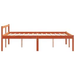 Berkfield Home Senior Bed without Mattress Wax Brown 140x190 cm Solid Wood Pine - thumbnail 5