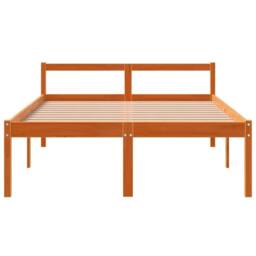 Berkfield Home Senior Bed without Mattress Wax Brown 140x190 cm Solid Wood Pine - thumbnail 4