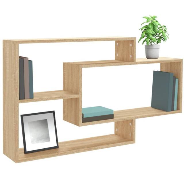 Berkfield Home Wall Shelf Sonoma Oak 104x20x58.5 cm Engineered Wood in Light Oak - image 1
