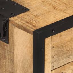 Berkfield Home Beautiful Bedside Cabinet 43x30x51 cm Solid Rough Mango Wood in Brown - Size: 43 x 30 x 51 cm - thumbnail 6