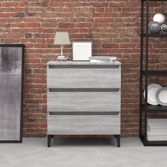 Berkfield Home Sideboard Grey Sonoma 60x35x69 cm Engineered Wood - Size: 60 x 35 x 69 cm - image 1