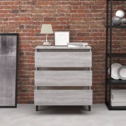 Berkfield Home Sideboard Grey Sonoma 60x35x69 cm Engineered Wood - Size: 60 x 35 x 69 cm - thumbnail 3