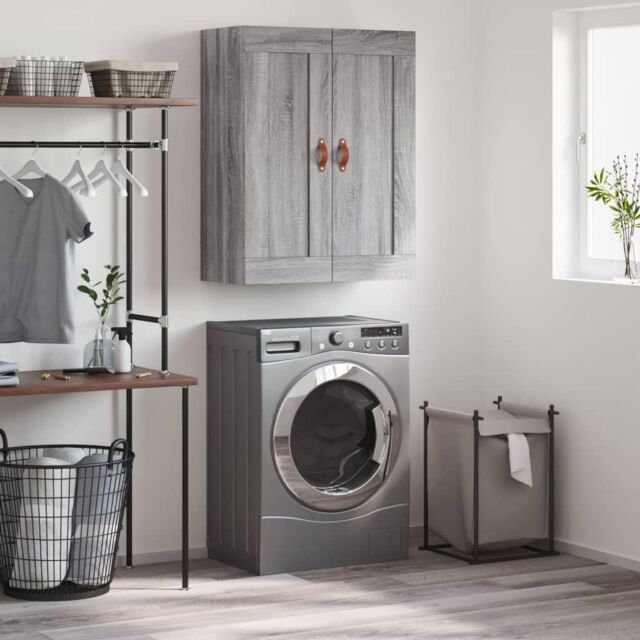 Berkfield Home Wall Mounted Cabinet Grey Sonoma 69.5x34x90 cm Engineered Wood - image 1