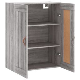 Berkfield Home Wall Mounted Cabinet Grey Sonoma 69.5x34x90 cm Engineered Wood - thumbnail 6