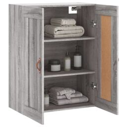 Berkfield Home Wall Mounted Cabinet Grey Sonoma 69.5x34x90 cm Engineered Wood - thumbnail 5